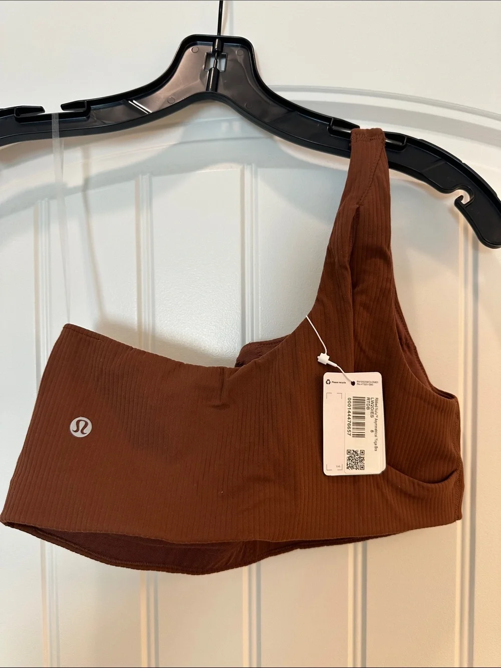 Lululemon NWT One-Shoulder Ribbed Bra- Brown